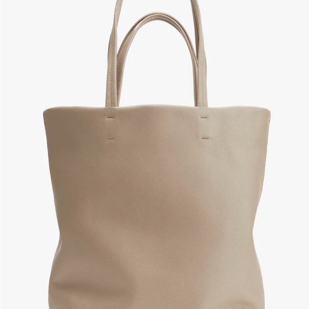 Cuyana tall tote bag in color stone